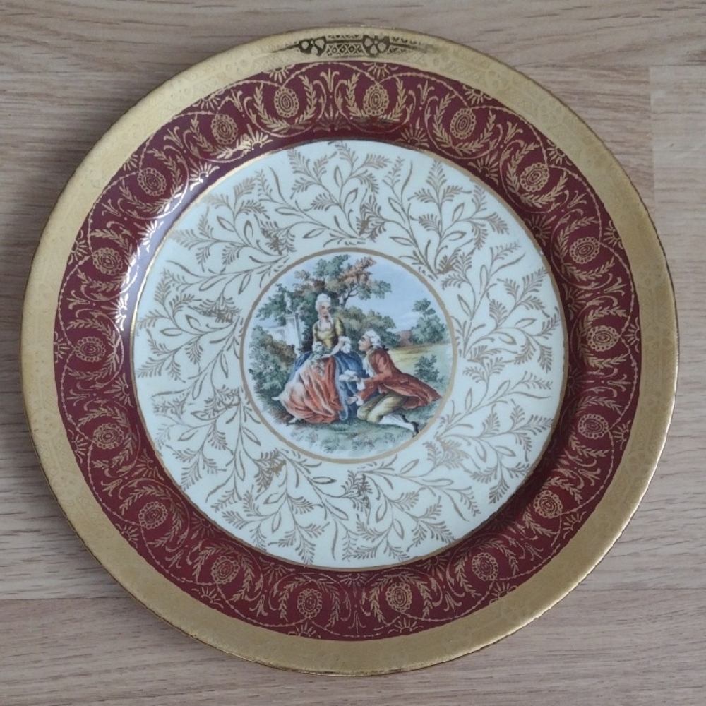 Vintage Smith Taylor Smith Plate 9 1/4" Bromley Discontinued Pattern 22k Trim